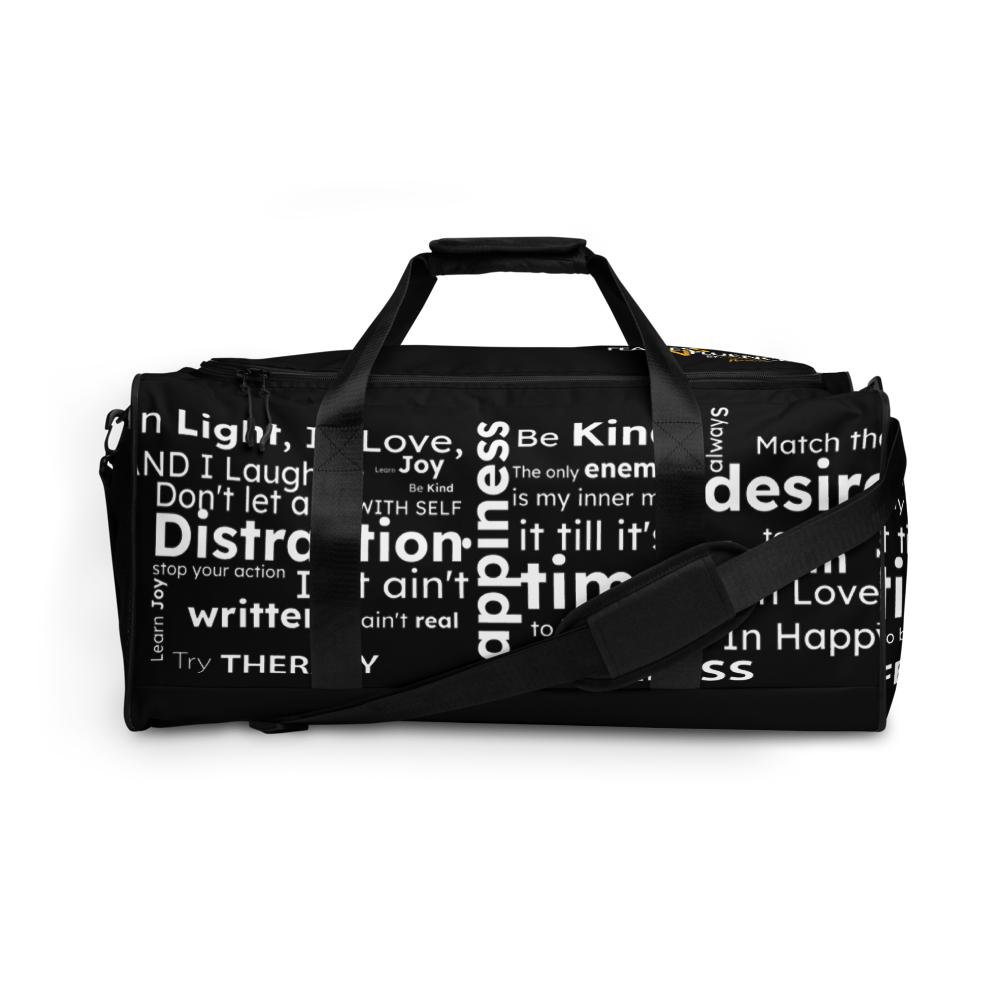 Black and White Affirmations Travel store Bag